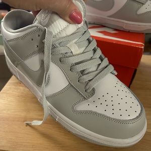 Nike Gray & White Dunk Lo